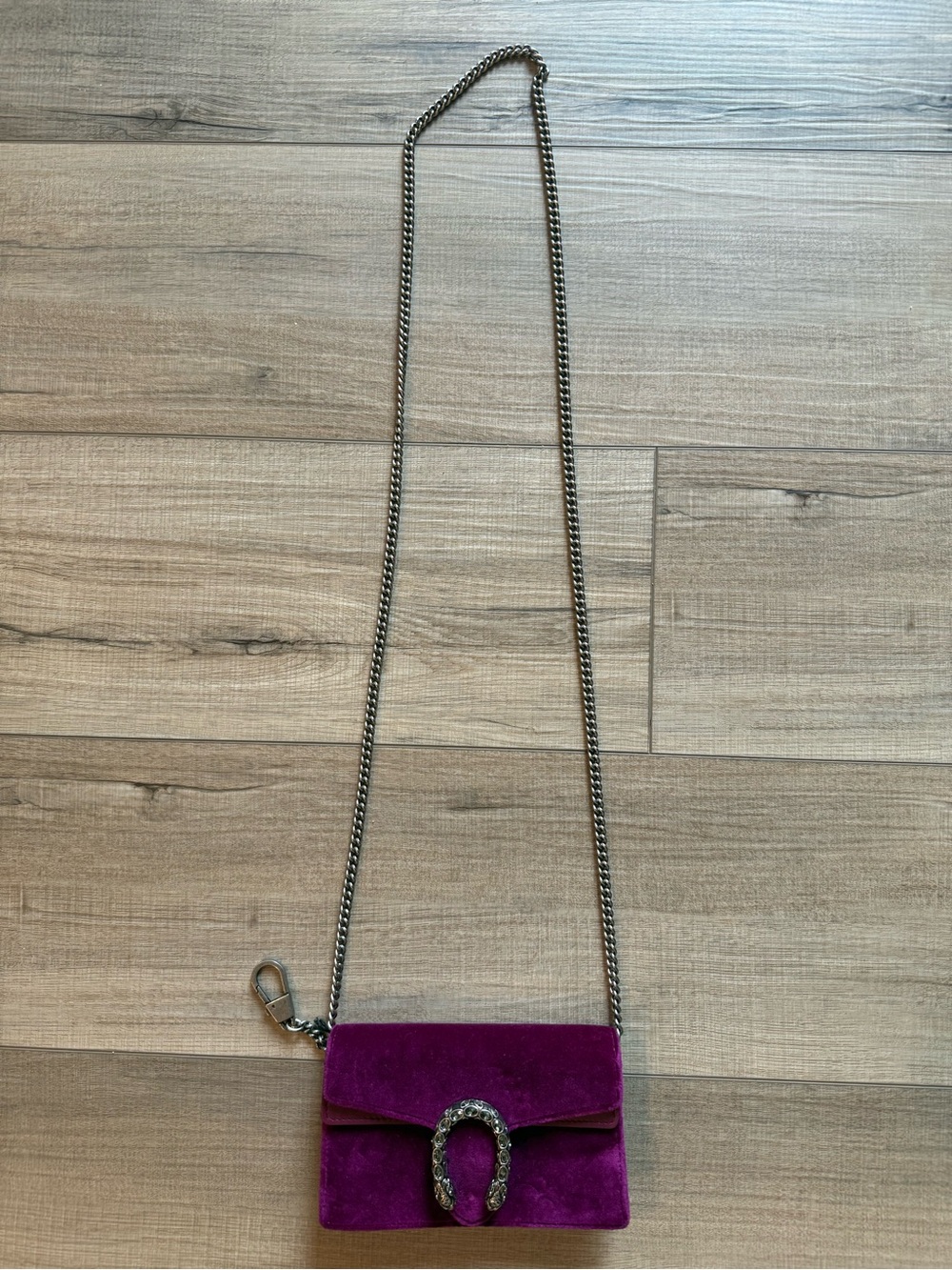 Gucci Dionysus Super Mini Purple Fuschia Velvet Bag - Picture 3 of 12